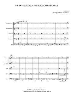 We Wish You a Merry Christmas - Full Score von Canadian Brass Quintet (Download) 