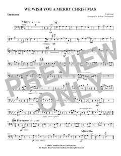 We Wish You a Merry Christmas - Trombone von Canadian Brass Quintet (Download) 