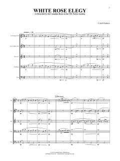 White Rose Elegy - Full Score von Canadian Brass Quintet (Download) 