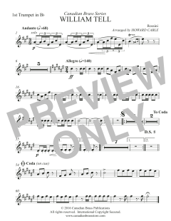 William Tell Overture - Bb Trumpet 1 von Canadian Brass Quintet (Download) 