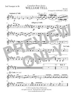 William Tell Overture - Bb Trumpet 2 von Canadian Brass Quintet (Download) 