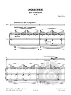 Agrestide op. 44 von Eugène Bozza 