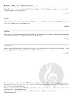 Fanfare for the Best von Thomas Doss 