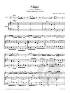 Allegro G-Dur - Sonatina A-Dur von Joseph-Hector Fiocco 