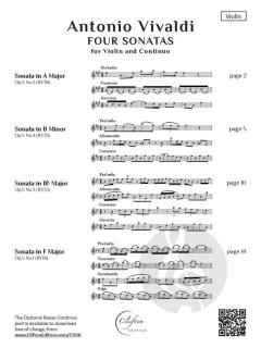 4 Sonatas op. 5 von Antonio Vivaldi (Download) 
