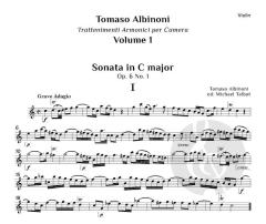 Trattenimenti armonici per camera - 12 Sonatas, op. 6 No. 1-4, Vol. 1 von Tomaso Giovanni Albinoni (Download) 