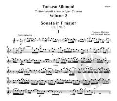 Trattenimenti armonici per camera - 12 Sonatas, op. 6 No. 5-8, Vol. 2 von Tomaso Giovanni Albinoni (Download) 