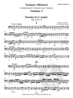 Trattenimenti armonici per camera - 12 Sonatas, op. 6 No. 9-12, Vol. 3 von Tomaso Giovanni Albinoni (Download) 