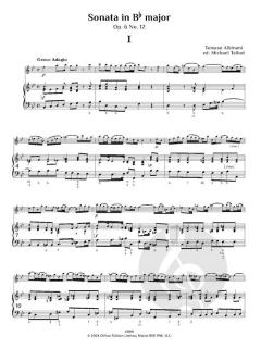 Trattenimenti armonici per camera - 12 Sonatas, op. 6 No. 9-12, Vol. 3 von Tomaso Giovanni Albinoni (Download) 