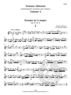 Trattenimenti armonici per camera - 12 Sonatas, op. 6 No. 9-12, Vol. 3 von Tomaso Giovanni Albinoni (Download) 