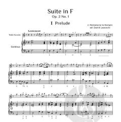 Suite in F, op. 2 No. 1 von Jacques-Martin Hotteterre (Download) 