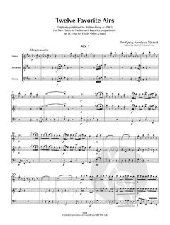 12 Favourite Airs von Wolfgang Amadeus Mozart 