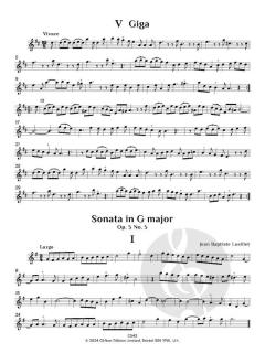 6 Sonatas op. 5 Nos. 4-6, Vol. 2 von Jean Baptiste Loeillet de Gant 