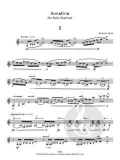 Sonatina for Clarinet Solo von Duncan Opie (Download) 