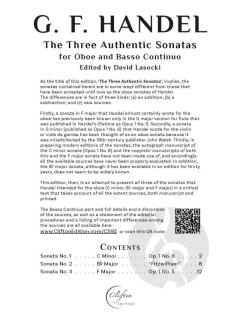 The Three Authentic Sonatas von Georg Friedrich Händel 