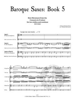 Baroque Saxes 5 von Johann Sebastian Bach 