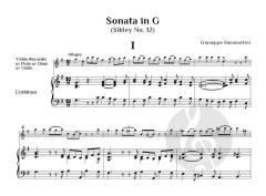 Sonata in G, Sibley No. 12 von Giuseppe Sammartini (Download) 