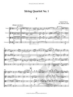 String Quartet No. 1 von Charles Hubert Hastings Parry (Download) 