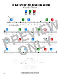 'Tis So Sweet To Trust In Jesus von William J. Kirkpatrick (Download) 