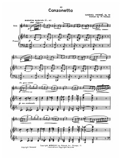 Canzonetta Op.19 von Gabriel Pierné (Download) 