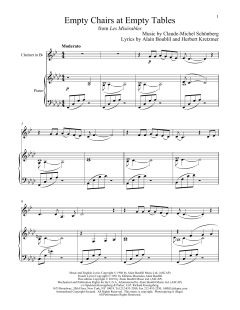 Empty Chairs At Empty Tables von Alain Boublil (Download) 