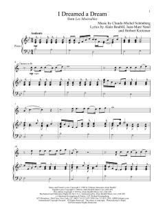 I Dreamed A Dream von Alain Boublil (Download) 