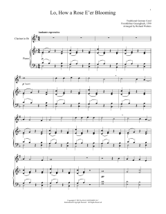 Lo, How A Rose E'er Blooming von Theodore Baker (Download) 