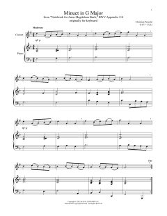 Minuet In G Major, BWV Anh. 114 (Download) 