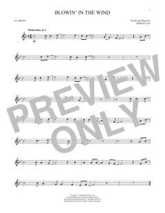 Blowin' In The Wind von Bob Dylan (Download) 