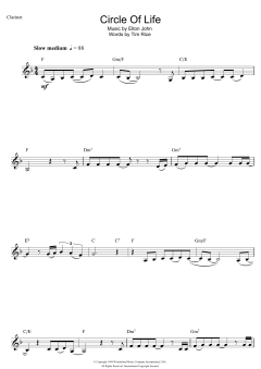 Circle Of Life von Elton John (Download) 