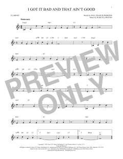 I Got It Bad And That Ain't Good von Paul Francis Webster (Download) 