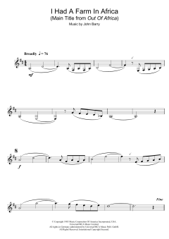 I Had A Farm In Africa von John Barry (Download) 