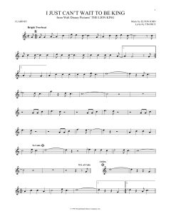 I Just Can't Wait To Be King von Tim Rice (Download) 