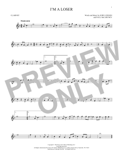 I'm A Loser von The Beatles (Download) 