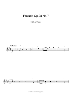 Prelude Op.28 No.7 von Frédéric Chopin (Download) 