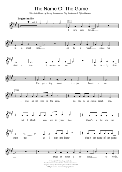 The Name Of The Game von ABBA (Download) 