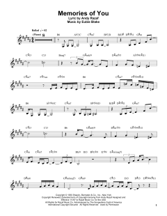 Memories Of You von Andy Razaf (Download) 