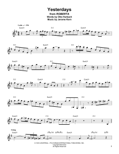 Yesterdays von Otto Harbach (Download) 