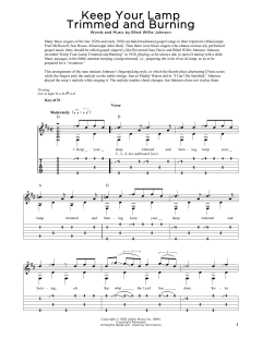 Keep Your Lamp Trimmed And Burning von Blind Willie Johnson (Download) 