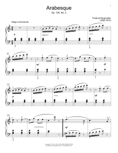 Arabesque, Op. 100, No. 2 von Johann Friedrich Burgmüller (Download) 