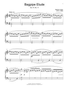 Bagpipe Etude, Op. 47, No. 11 von Stephen Heller (Download) 