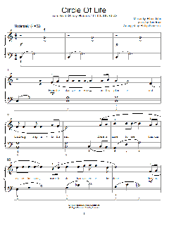 Circle Of Life von Elton John (Download) 