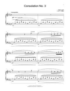 Consolation No. 3 In D-Flat Major von Franz Liszt (Download) 