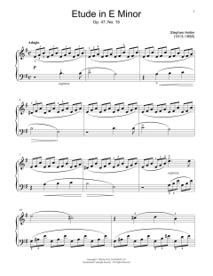 Etude In E Minor, Op. 47, No. 15 von Stephen Heller (Download) 