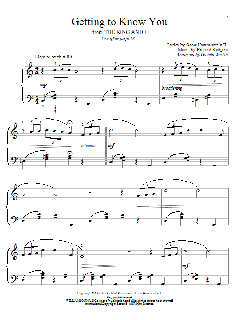 Getting To Know You von Richard Rodgers (Download) 