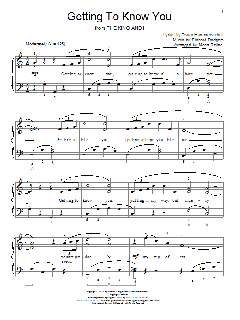 Getting To Know You von Richard Rodgers (Download) 