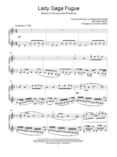 Lady Gaga Fugue von Giovanni Dettori (Download) 