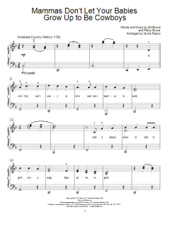 Mammas Don't Let Your Babies Grow Up To Be Cowboys von Ed Bruce (Download) 