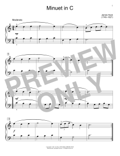 Minuet In C von James Hook (Download) 