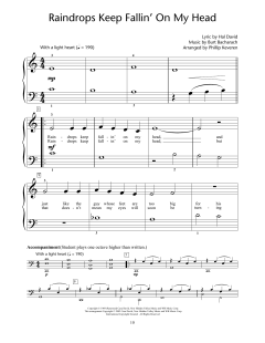 Raindrops Keep Fallin' On My Head von Hal David (Download) 